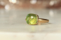 Preview: Ring Peridot hydro: vergoldeter Stapelring mit Geburtsstein
